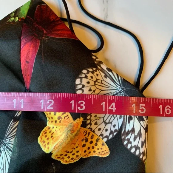 Alice + Olivia Black Butterfly Print Mini Dress - Picture 7 of 10